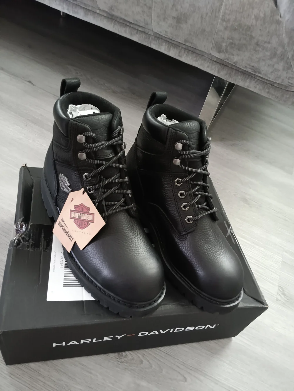 Harley-Davidson Men's Gavern Boot Black Leather Work Boots Size 7 US